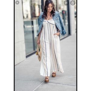 FREE PEOPLE jumpsuit striped ‘breezin through’